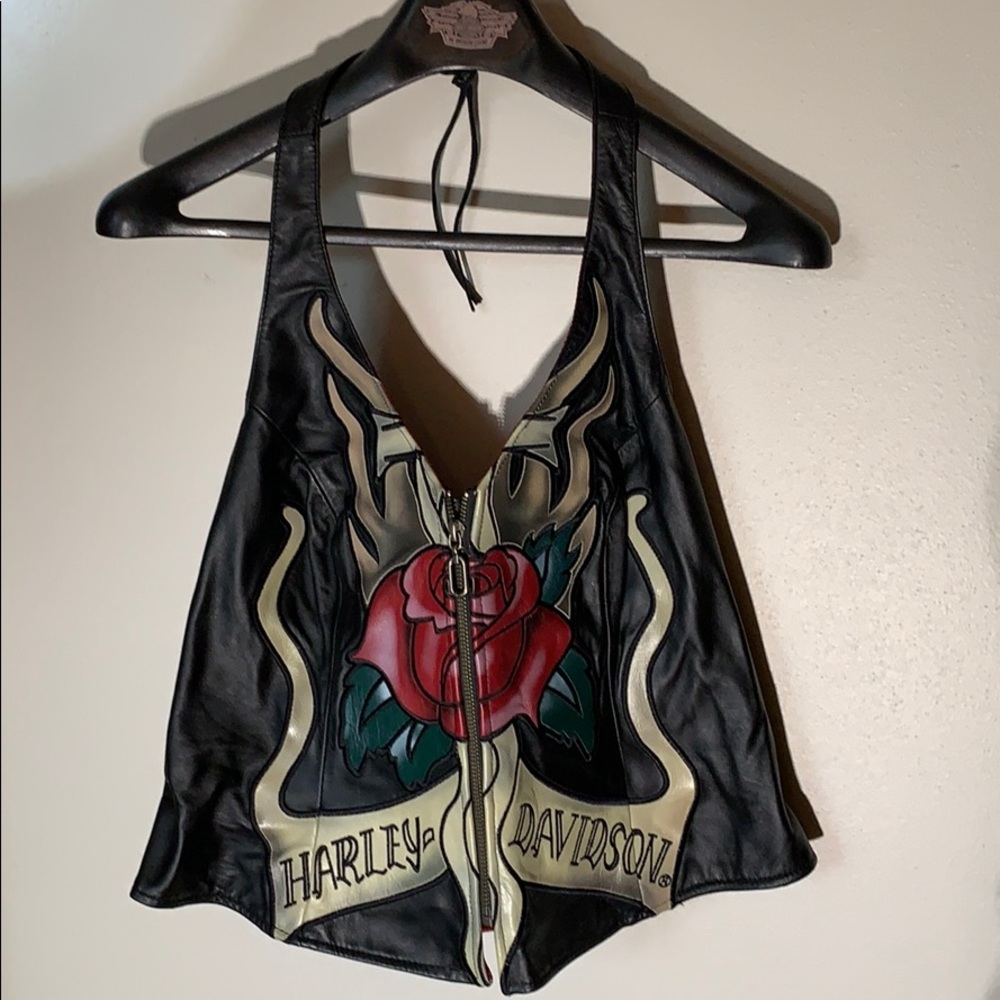 HD Leather Rose Vest